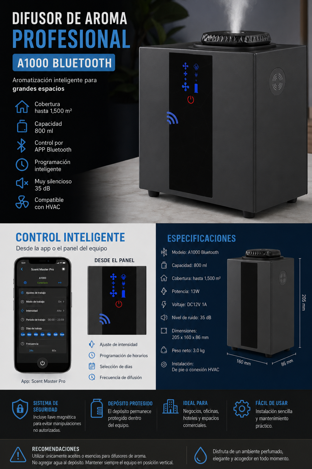 Difusor de Aroma Profesional Scent Diffuser 300