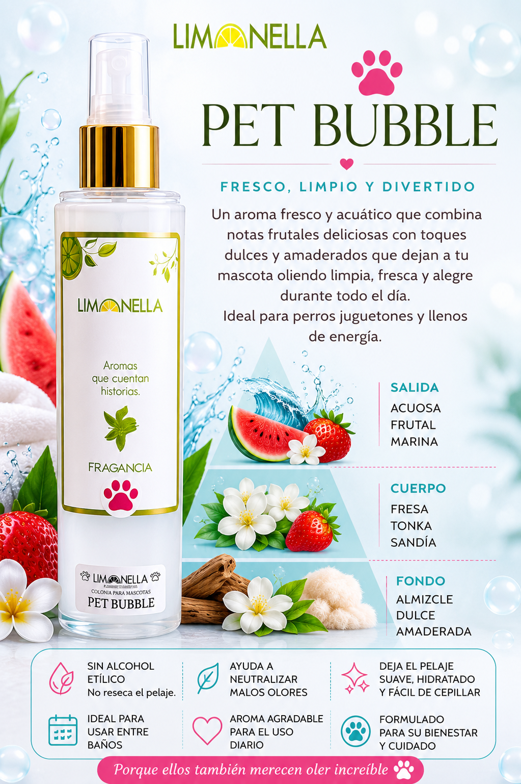 Colonia para Mascotas Limonella