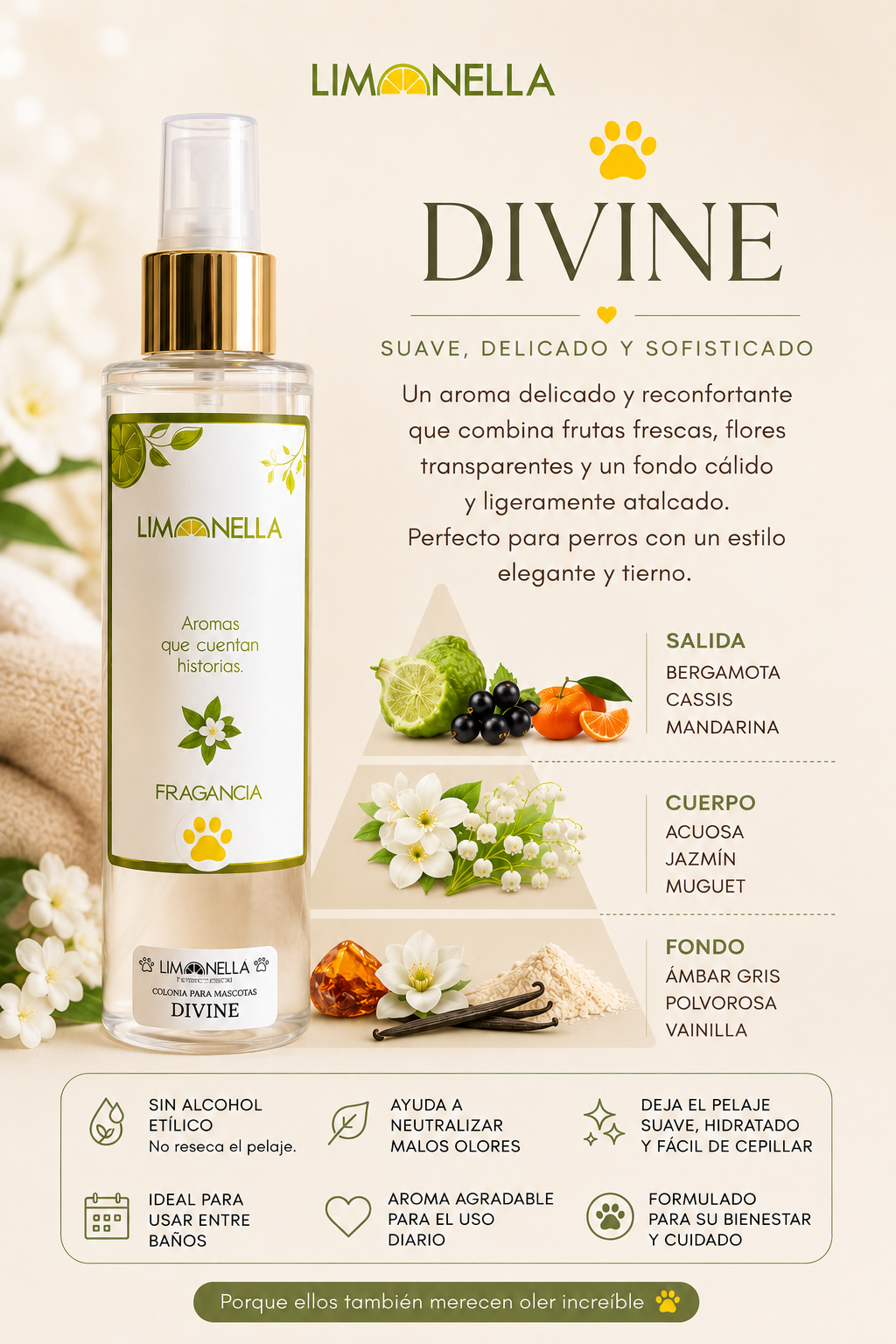 Colonia para Mascotas Limonella