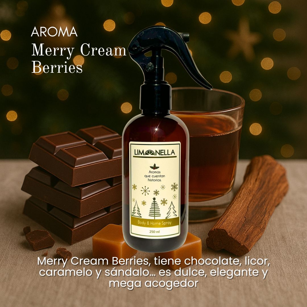 AMBIENTAL NAVIDEÑO MERRY CREAM BERRIES